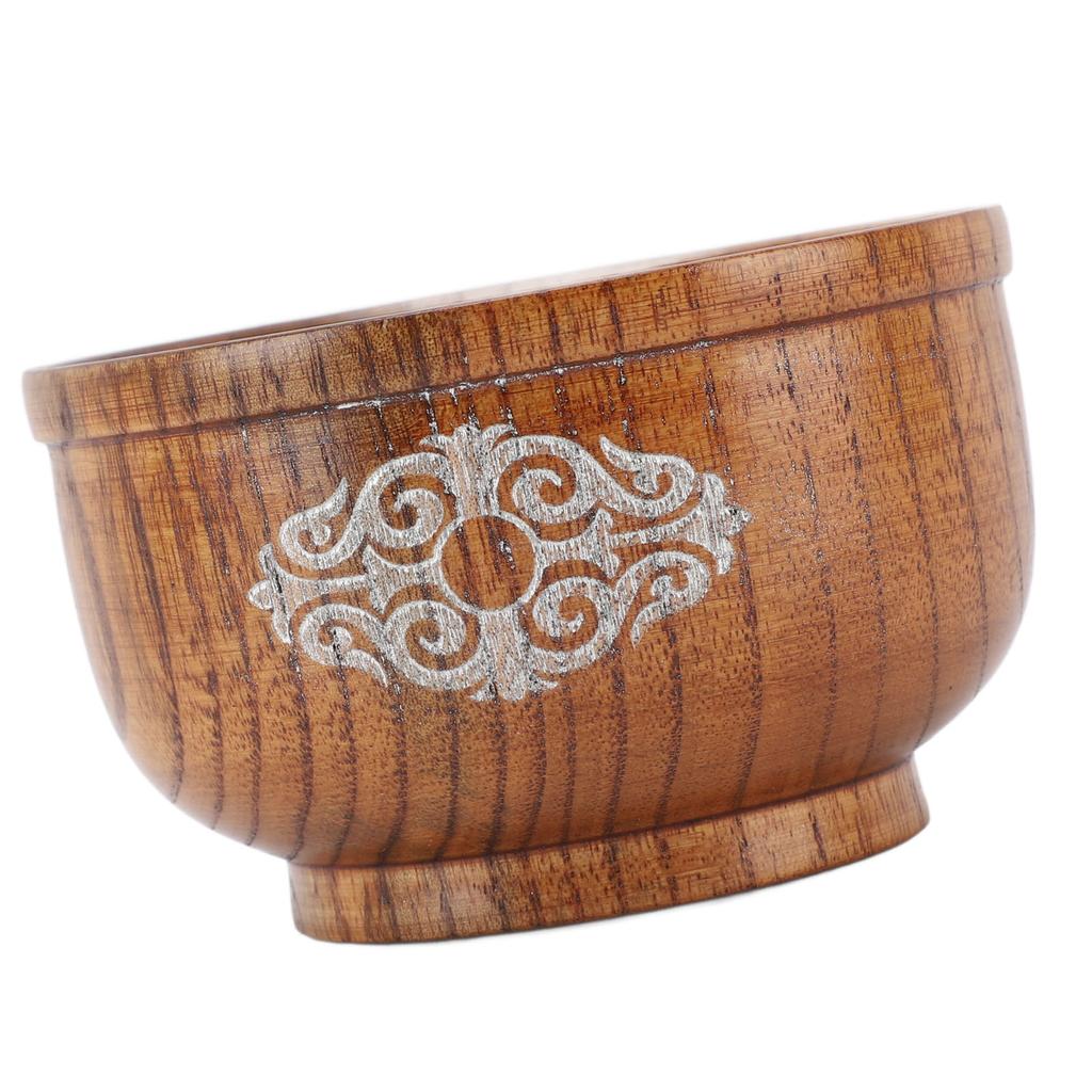 Миска из кислой древесины ююбы, защищающая от ожогов, для риса, еды, молока, чая, супа.