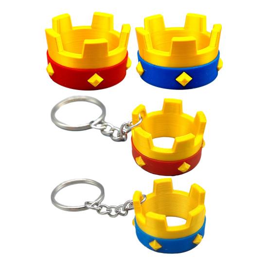 Брелок-Корона для Любителей Игры Royale 3D-Печатная Подвеска-Корона на Рюкзак Игровой Брелок Аксессуар для Фанатов Коллекционеров