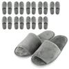 Komariko Room Perfect for Indoor Ryokan or Business Gray Slippers, 10-Pair Set, Disposable, Fluffy, Unisex, Cushioned, Use, (Japanese Inn), Trips,