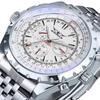 JARAGAR 212 Men New Automatic Mechanical Watch Fashion Business Leisure Multifunctional Stainless Steel Wristwatch for Male Gift