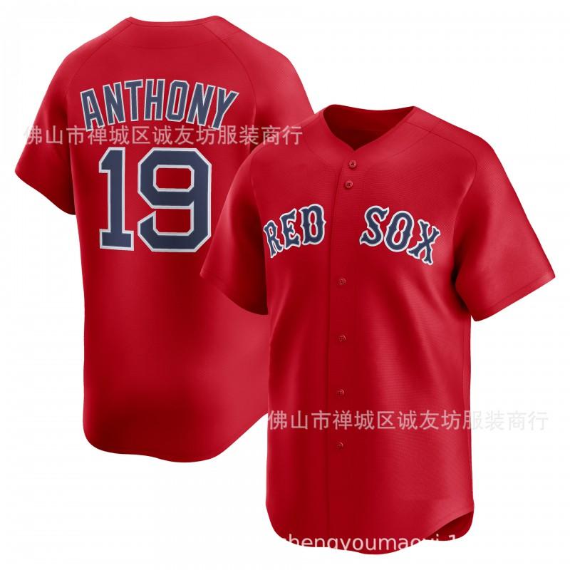 Вышитая бейсболка Red Sox 19 Зеленый Энтони Унисекс Спорт Зима Осень