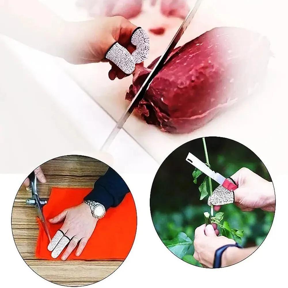 10Pcs Anti-Cut Finger Cover Finger Protector Sleeve Gloves Finger Protector Gadgets