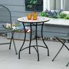 Garden Table Ø60 Cm Weatherproof Balcony Table Made Of Metal Dining Table Outdoor Camping Table Side Table Round Terrace Table For Garden Terrace