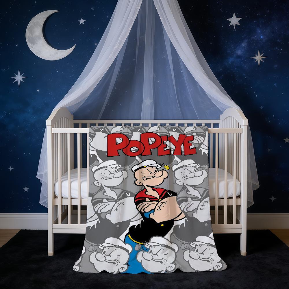 Плед P-Popeye-ES Супер Теплый Уютный Плюшевый Анимационный Плед Ребенок Мультяшный Домашний Диван Спальня Подарок