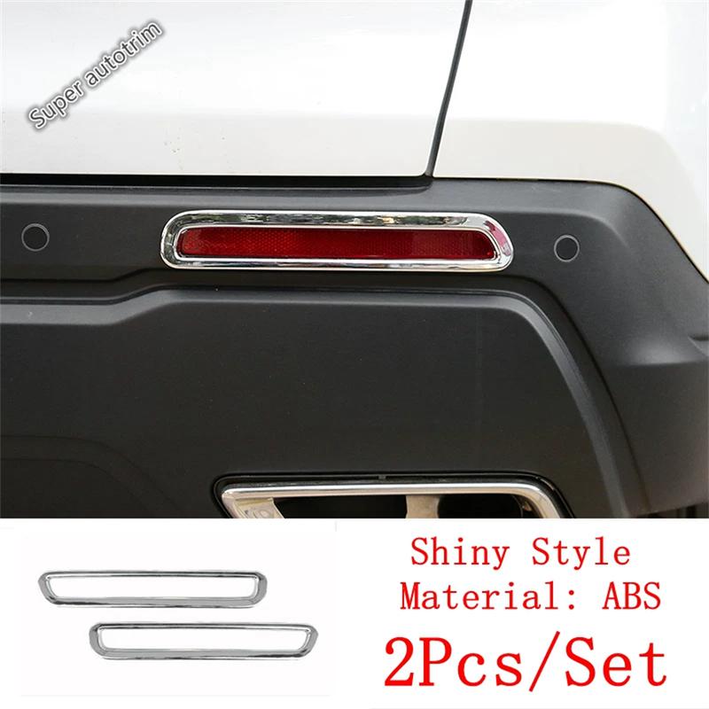 2PCS Rear Bumper Fog Lights Lamps Frame Decoration Cover Trim For Honda CR-V CRV 2024 2025 ABS Chrome Accessories Exterior