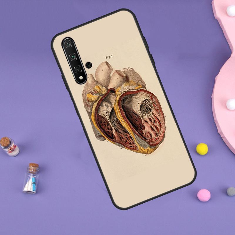 Human Anatomy Funda For Huawei Nova Y91 Y90 Y70 Y60 Y61 9 10 SE 11i 8i 7i 3i 5T P30 P40 Lite P60 Pro Case