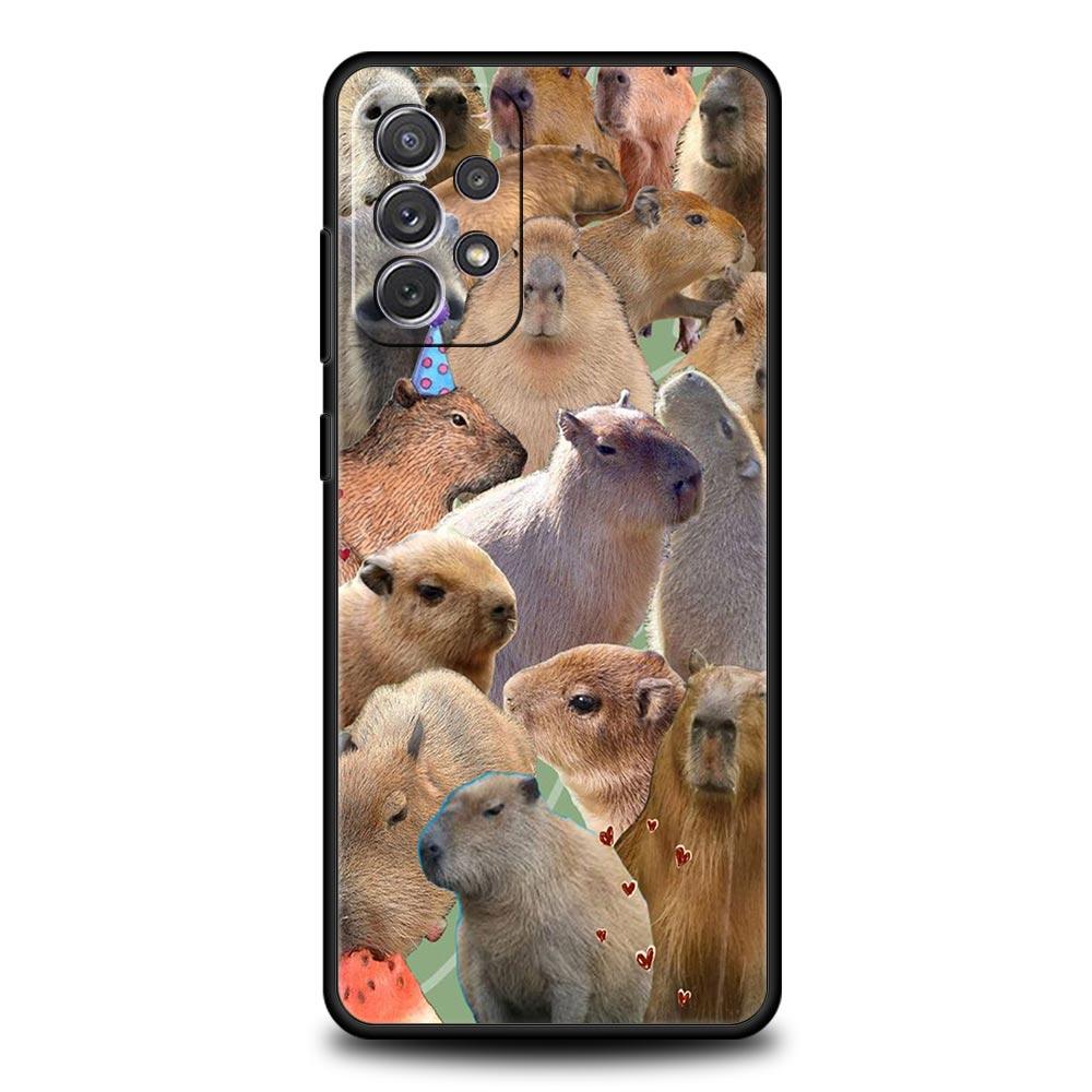 Cute Capybara Phone Case for Samsung Galaxy A51 A71 A21S A12 A11 A31 A41 A52 A32 A23 A33 A53 A73 A03S A13 5G A72 A54 A34 Cover