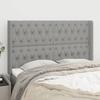 VidaXL Headboard with Ears Light Grey 163x16x118-128 Cm Fabric3119922