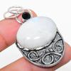Rainbow Moonstone, Spinel 925 Sterling Silver Jewelry Pendant 2.05" Y0d99