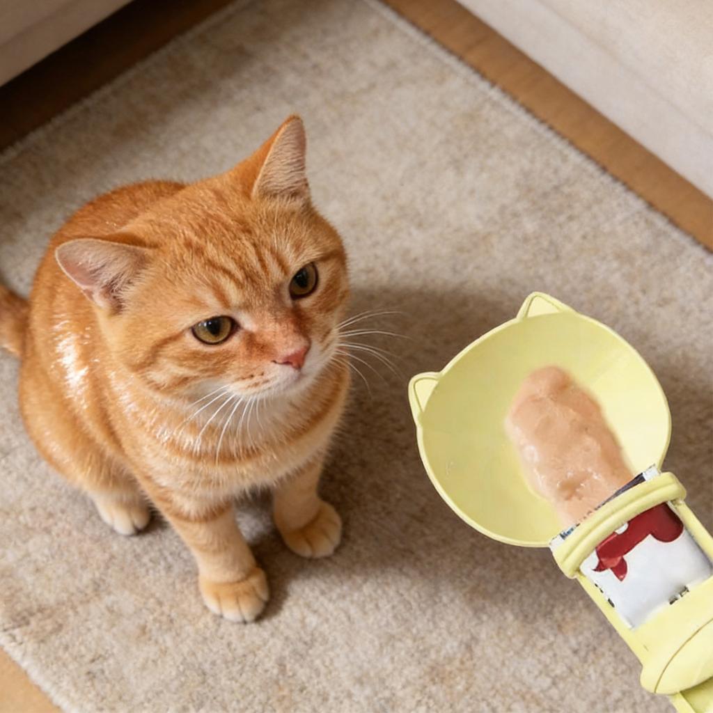 5 шт. Ложки для лакомств для кошек, Выдавливаемая ложка для лакомств для кошек, Многофункциональная кормушка для лакомств для домашних животных, для жидких закусок и влажного корма