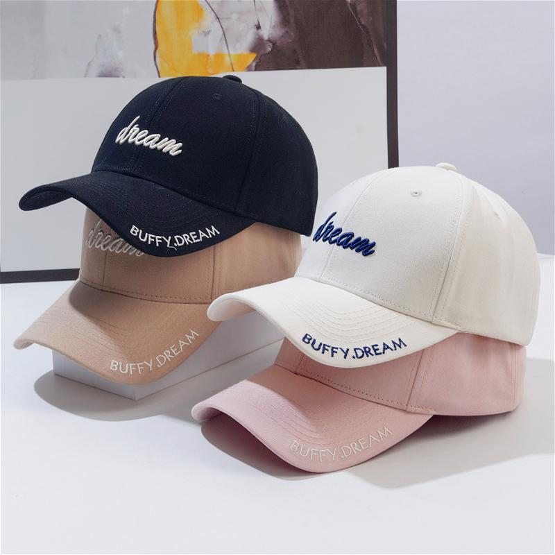 Hat Women's Summer New Hardtop Baseball Hat Men's Fashion Letter Embroidered Sunscreen Duck Tongue Hat Couple Hat