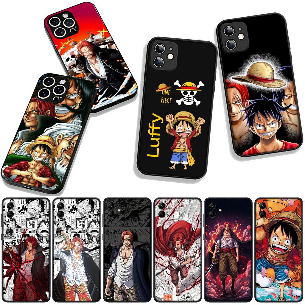 for Motorola Moto G04 G13 G14 G22 G23 G20 G32 G34 G35 G64 G82 G84 G53 G60 G72 E14 E15 E13 Case Red Hair Luffy One Piece Shanks