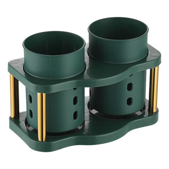 Chopstick Holder with Drainage Holes 2 Grids Large Caliber Orderly Kitchen Chopstick Case Shelf Dining Room Utensil