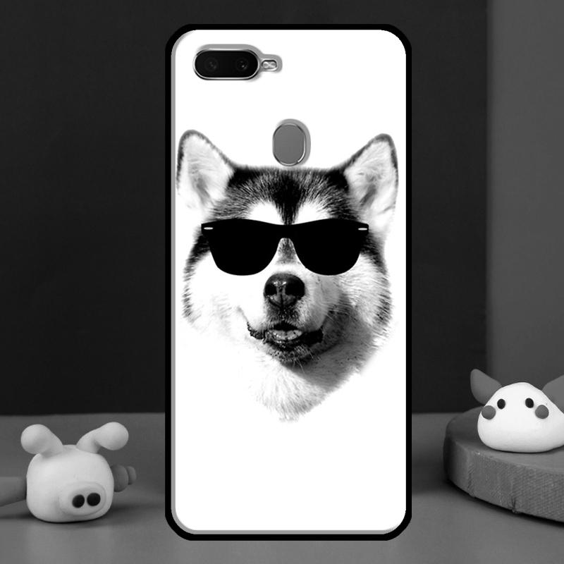 Чехол для собаки Сибирский Хаски для Oppo A16 A76 A96 A58 A78 A98 A5 A9 A91 A15 A17 A77 A52 A72 A74 A94 A54S A57S
