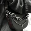 Semi-circular Saddle Bag, Sweet and Cool Girl, Underarm Chain Bag, Niche and High-end Crossbody Bag