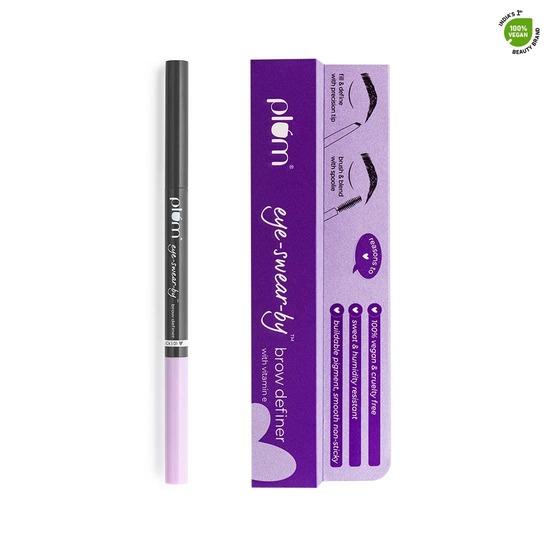 Plum Eye-Swear-By Brow Definer - Ash Black | Наращиваемый пигмент | С витамином E | 100% веганский продукт и не тестируется на животных