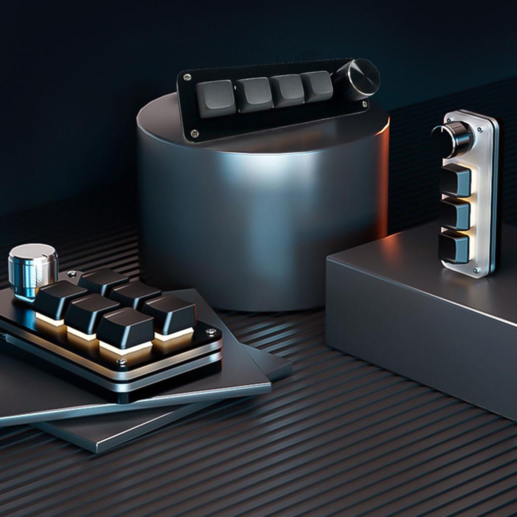 Программируемая макро-клавиатура с настраиваемой ручкой, 3/4/6/8 клавиш, механическая игровая клавиатура с переключателями с возможностью горячей замены