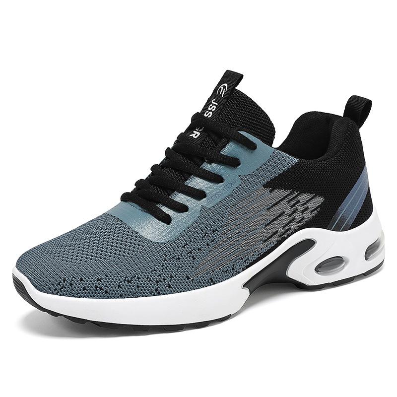 Men's Shoes Summer Proofing Air Cushion Soft Sole Sports Shoes Flying Knit Shoes Men