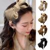 New Fashion Women Headband Big Bowknot Side Knot Hairband Casual Classic Headwear Solid Color Turban Hair Jewelry Accessories