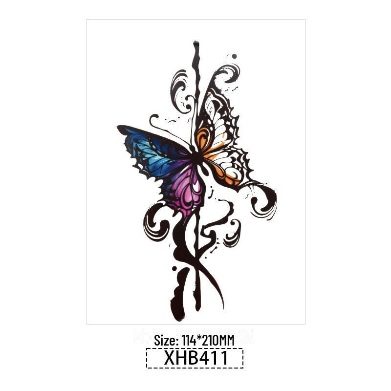 3D реалистичные временные татуировки-наклейки с изображением бабочек, тигров и змей