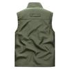 Loose Large Size Multi Pocket Casual Vest Mens Fashion Sleeveless Outerwear Top for Spring Autumn Daily Wear Outing
