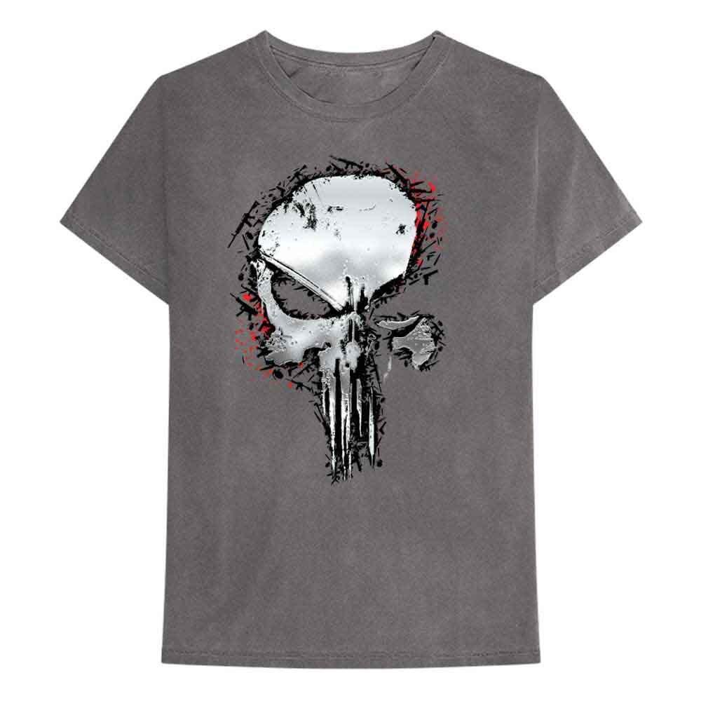 Comics Unisex TShirt Punisher Metallic Skull (Small)
