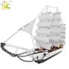 1672Pcs Sailboat White Swan Boat Model Building Blocks City Retro Ship Construction Bricks DIY Boy Toy for Children Kid