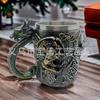 Resin Stainless Steel Halloween Series Cup Dragon Skull Modeling Mug Home Decoration Ornament