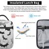 Chic Black And White Bat Insulated Lunch Bag for Kids School Cooler Thermal Food Box Tote Leakproof Lunch Boxes Container