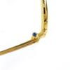 Отличные очки Cartier Полуободковые Trinity 4P Синий драгоценный камень Золотой черный Синий драгоценный камень Женские Б/У