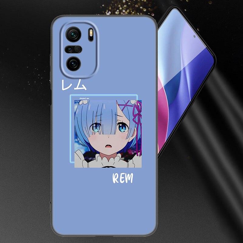Чехол для телефона Anime Cute REM для Xiaomi Mi POCO X3 NFC GT M4 M3 12 11T 10T Pro A3 11 Lite NE 5G 12X 11i F3, мягкий черный чехол из ТПУ
