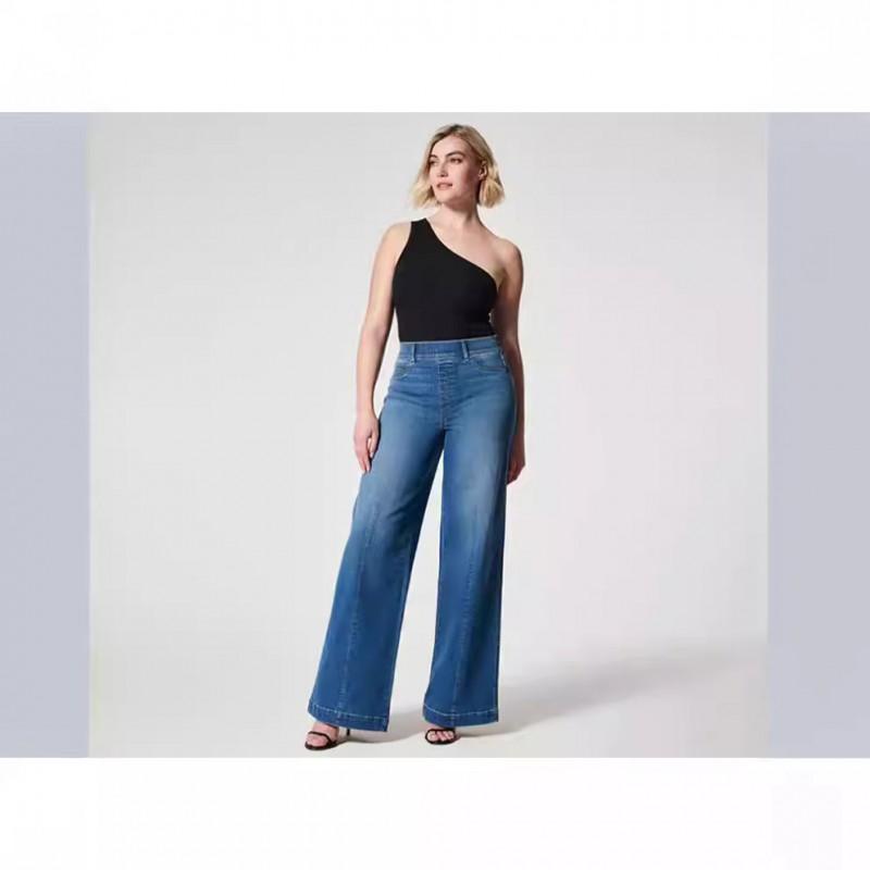 High-Waisted Stretchy Straight Leg Denim Jeans Women Comfort Fit Casual Workwear