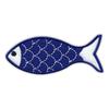Patchion Fish with Scales White - In Marine Style - Magnetic Backing - Embroidered Patch/Badge/Emblem