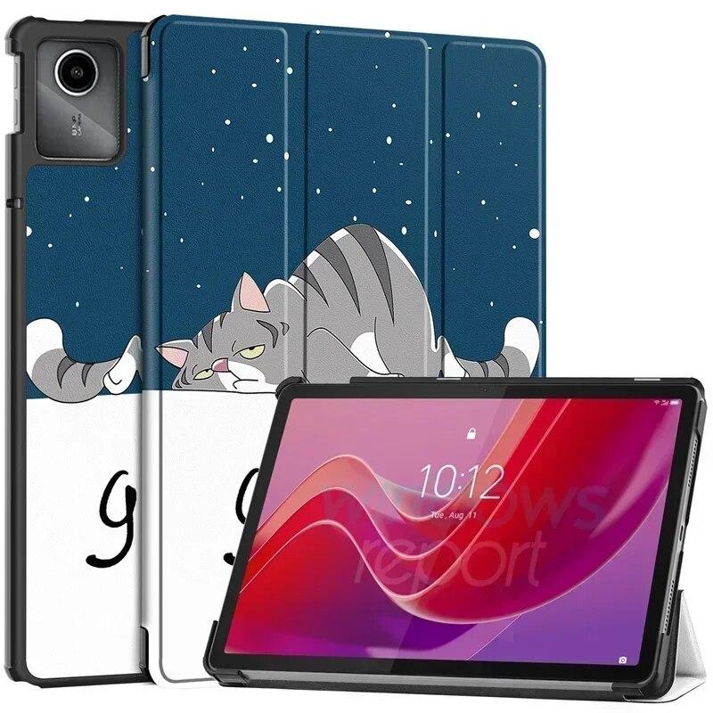 Чехол для Lenovo Tab M11 TB330FU TB331FC Xiaoxin Pad 2024, 11 дюймов, тройная складная подставка, смарт-чехол для планшета, чехол для Xiaoxin Pad 2024