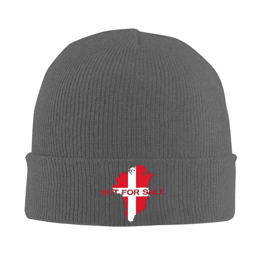 Geenland Not For Sale Map Beanie Hats Knit Hat Men Women Unisex Retro Elastic Caps Autumn Kpop Design Bonnet Hats