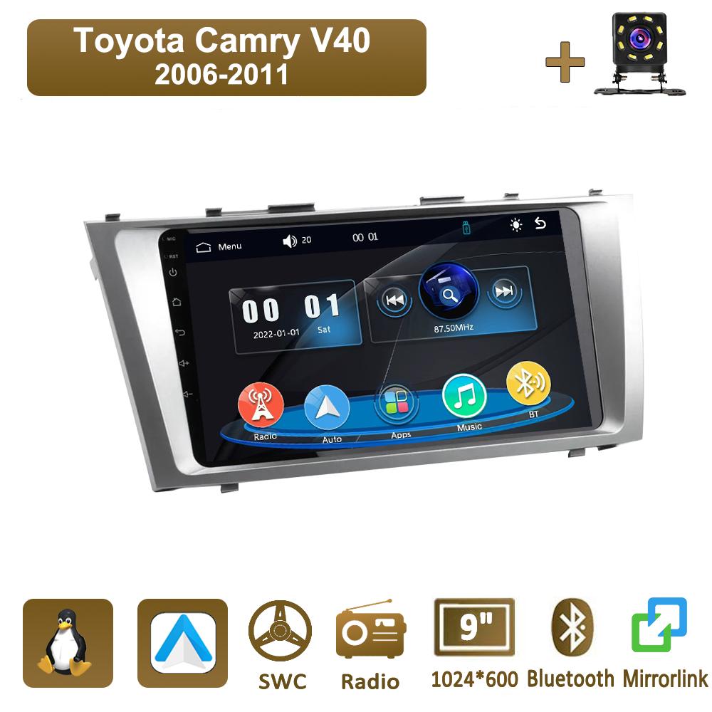 icreative Автомагнитола Мультимедийный MP5 Плеер Головное Устройство Стерео BT Для Toyota Camry V40 2006-2011