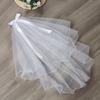 New Photo Veil White Ivory Two Layer Wedding Veil Bridal Veil With Comb Women's Tulle