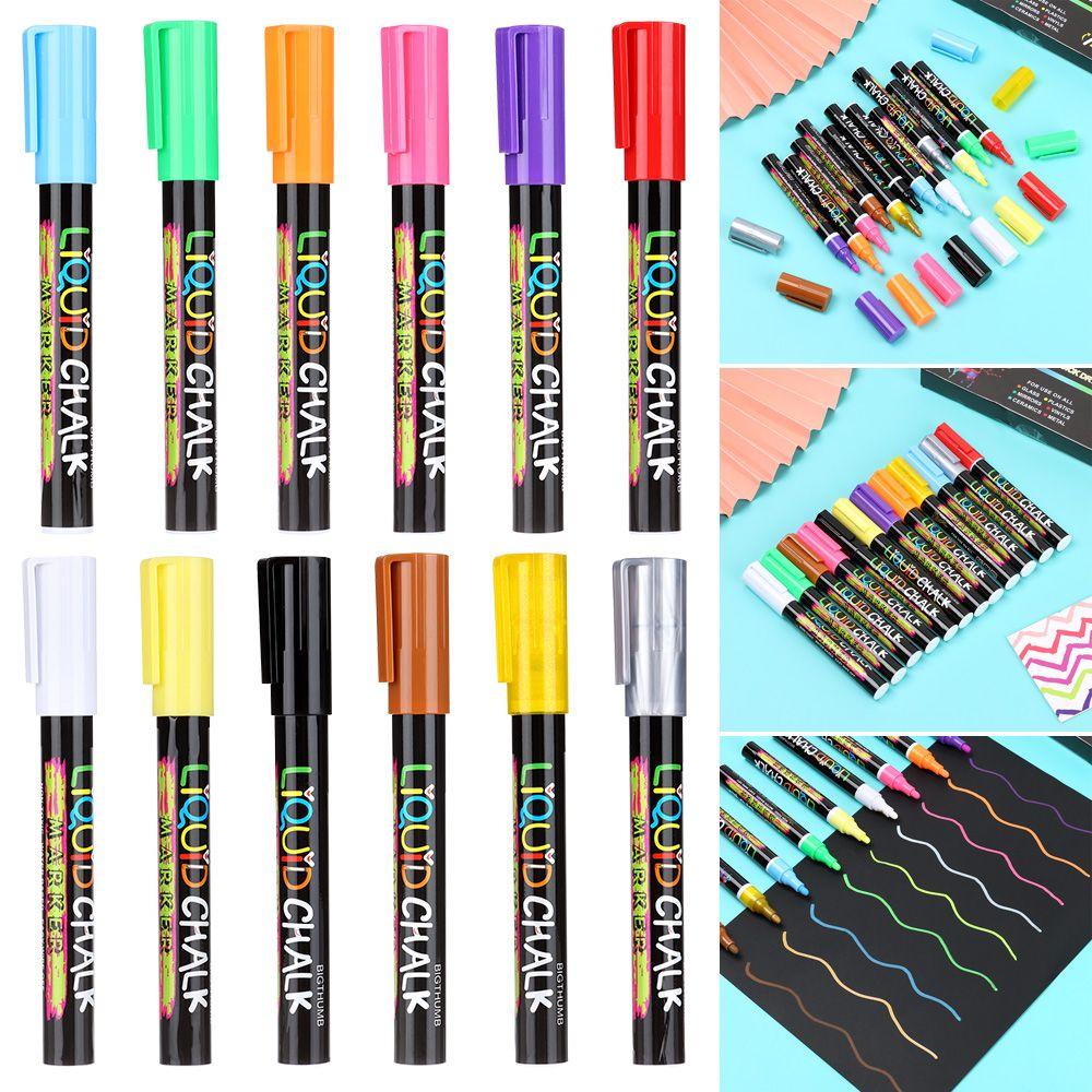 Erasable Writing Windows Glass Chalkboard Metal Plastics Pen Marker Liquid Chalk Chalk Marker