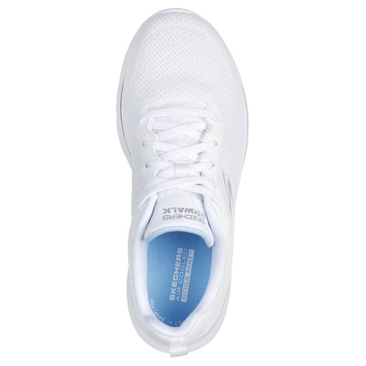 Skechers Go Walk 7 Удобные Легкие Универсальные Низкие Повседневные Кроссовки Женские Белые 125207-WHT