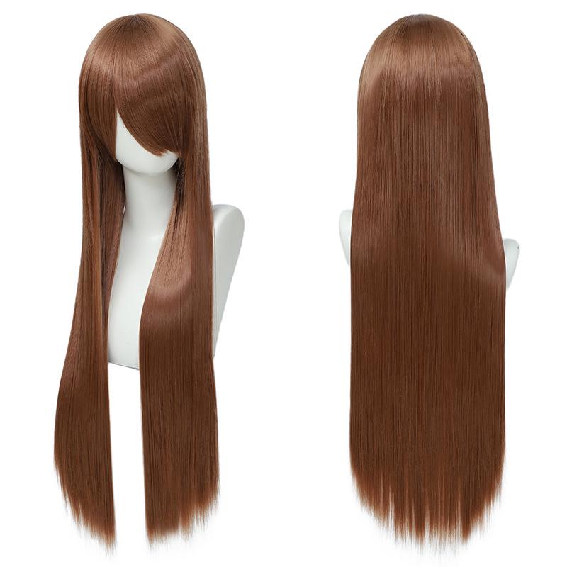 Colorful 80cm Long Straight Cosplay Wig for Anime & Historical Costumes
