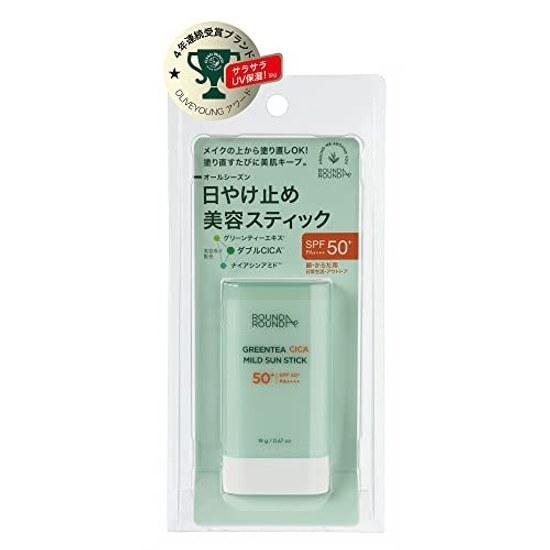 ROUND AROUND Зеленый Чай CICA Мягкий Стикер SPF50+ PA++++