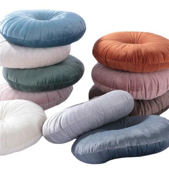 Throw Pillow Breathable Non-fading Soft Comfortable Nordic Style Short Velvet Pumpkin Cushion