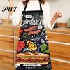 Baking Apron Cooking Sleeveless Comfortable Wearing Clear And Real Image Reusable Unisex Anti-stain Waterproof Polyester Pizza Pattern Kitchen