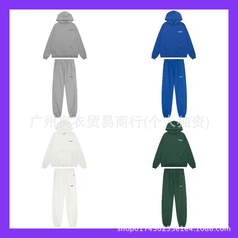 Mens Womens Vintage Streetwear Hoodie Set Oversized Cotton Pullover Sweatshirt Casual