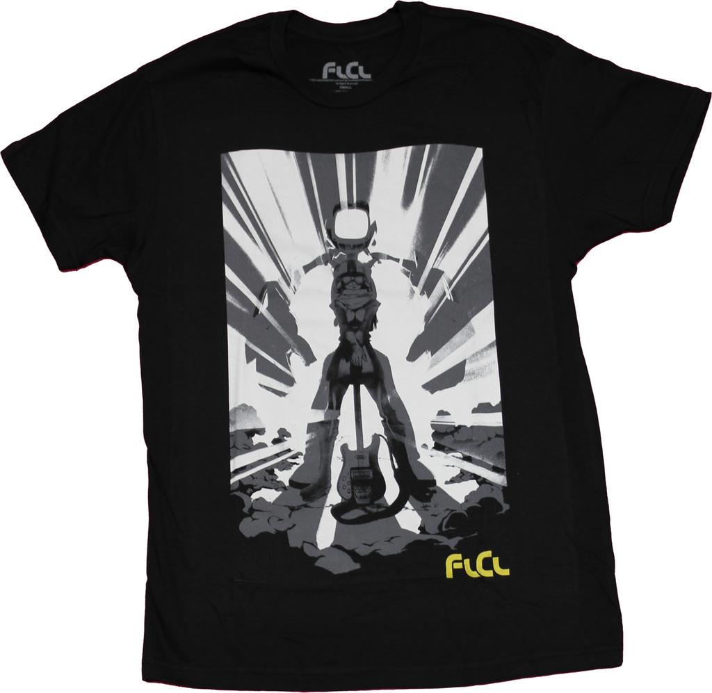 FLCL New Adult T-Shirt Back Lit Hriku Excitement Image