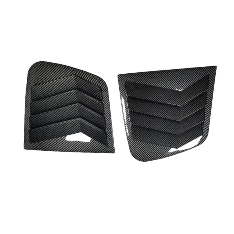For Kia Sportage KX5 2016 2017 2018 2019 Car Rear Louver Window Side Shutter Cover Trim Sticker Vent Scoop ABS Carbon Fiber