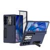 Подходит для Samsung Galaxy Fold 6 Складной чехол для мобильного телефона ПК Прозрачный Магнитное внутреннее кольцо с подставкой Складная защитная крышка