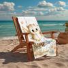 Custom Name Ultra-Soft Beach Towel with Owl Theme,Ideal for Pool - Camping, Diving - Perfect Travel Essential, Vibrant Beach Towel.
