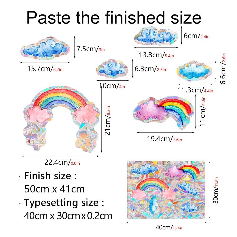 Новые наклейки на оконное стекло «Ловец солнца», электростатические радужные облака, бабочка, радужная призма солнца, наклейка на окно, украшение дома
