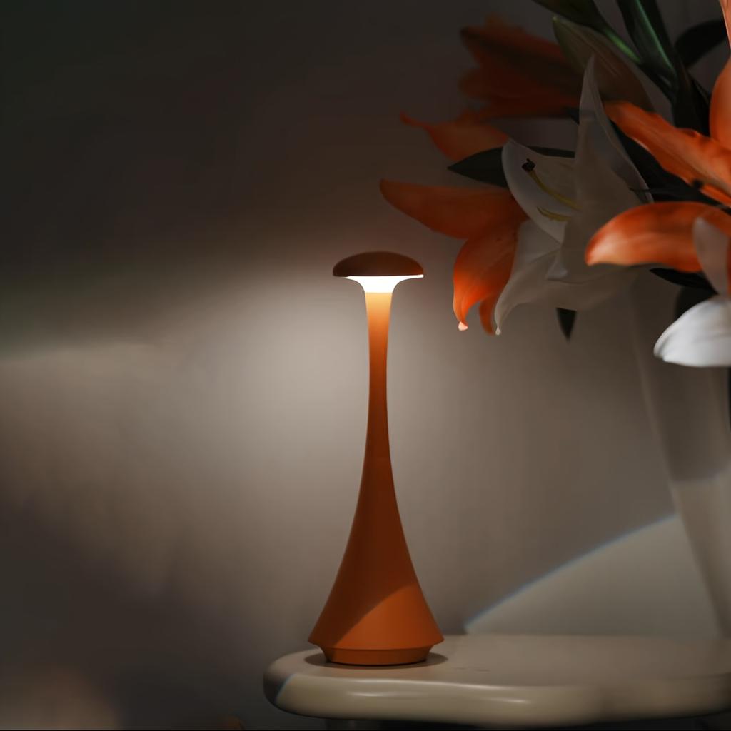 Перезаряжаемая настольная лампа, Бесступенчатая регулировка яркости, Современная настольная лампа с сенсорным управлением - 3 цвета (Прохладный/Естественный/Теплый), Настольная лампа для спальни для украшения дома